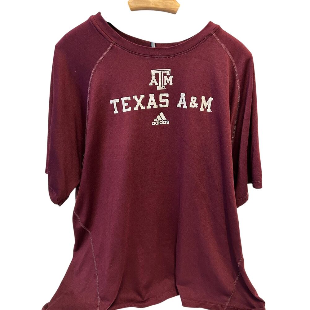 Adidas climalite Texas A&M Aggies maroon performance shirt sz xl